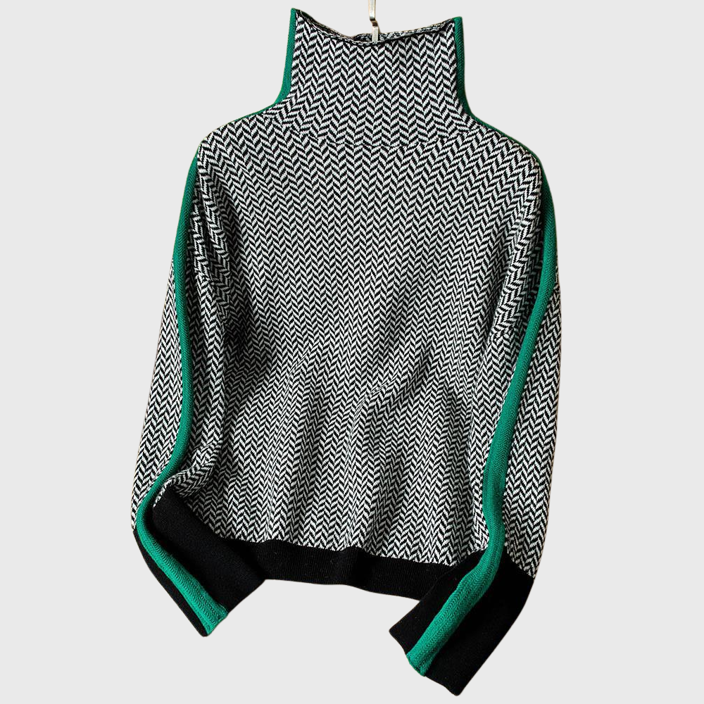 Kinga™ | Striped Turtleneck Sweater