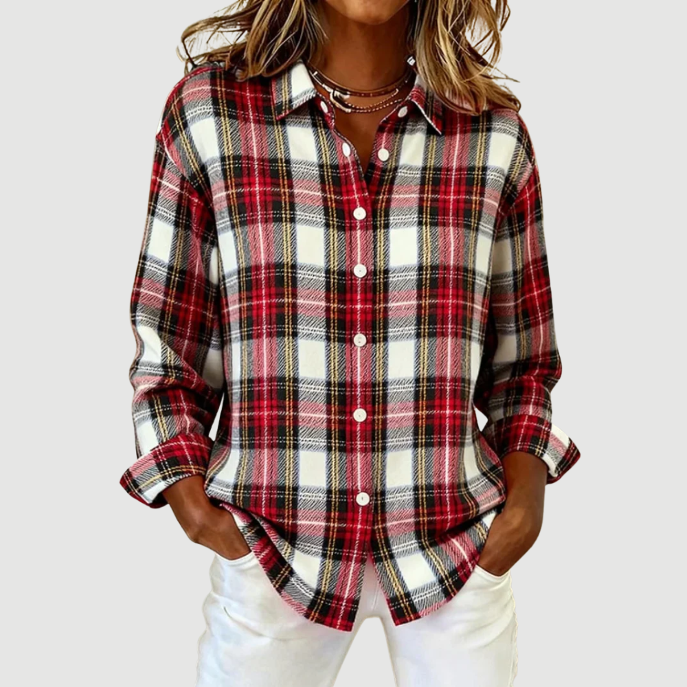 MIRA | ELEGANT- CHECK BLOUSE