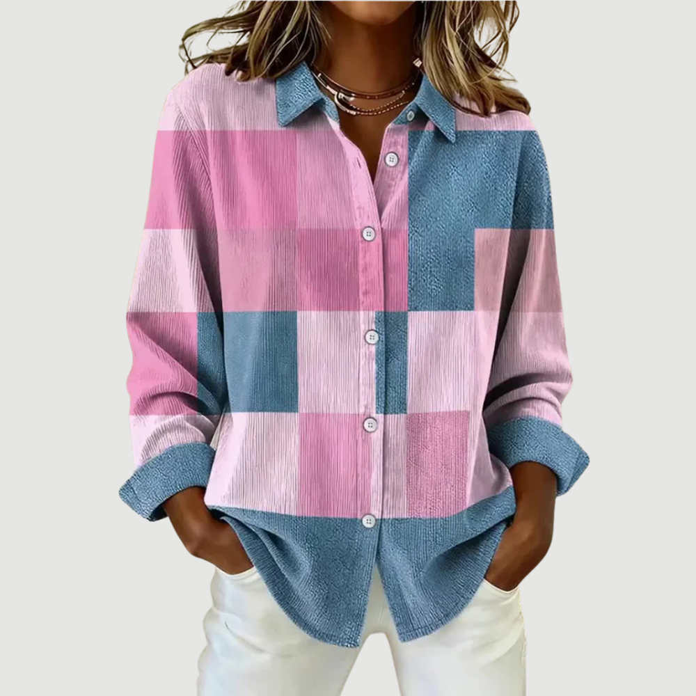 NORA | PASTEL COLORBLOCK KNIT BLOUSE