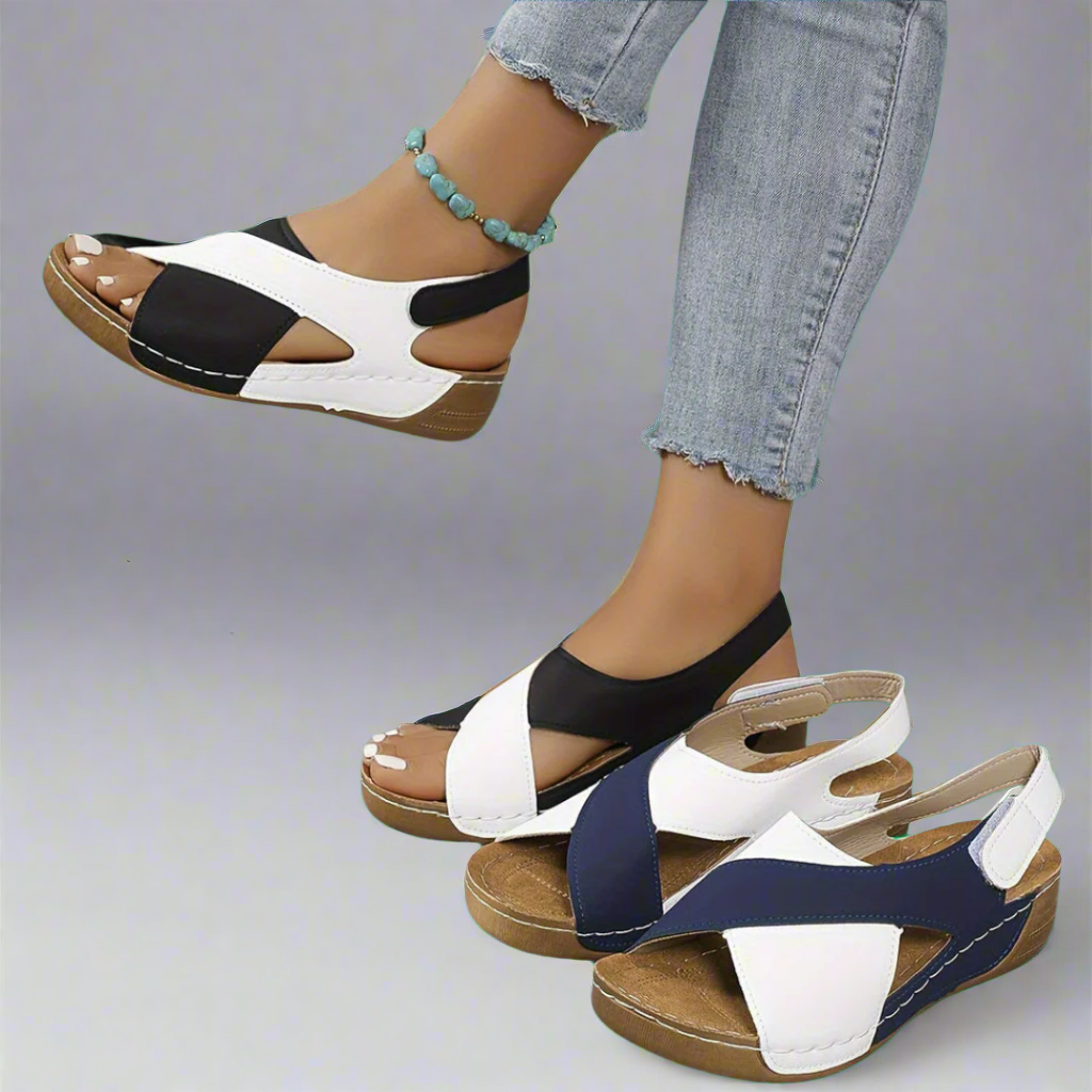 Remi | Colorblock Slingback Sandals