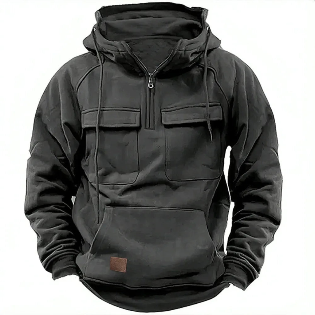 Ironhall™ – Utility Fleece Hoodie (Solid Charcoal)