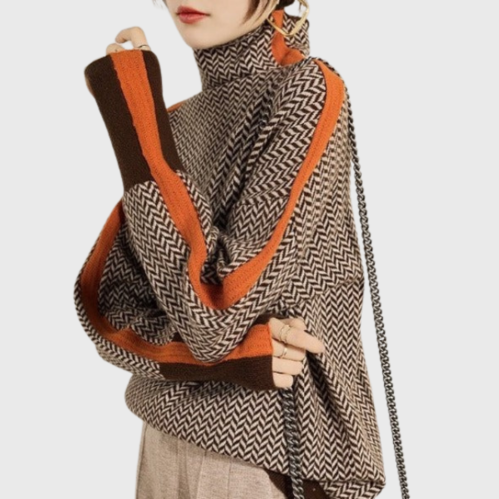 Kinga™ | Striped Turtleneck Sweater