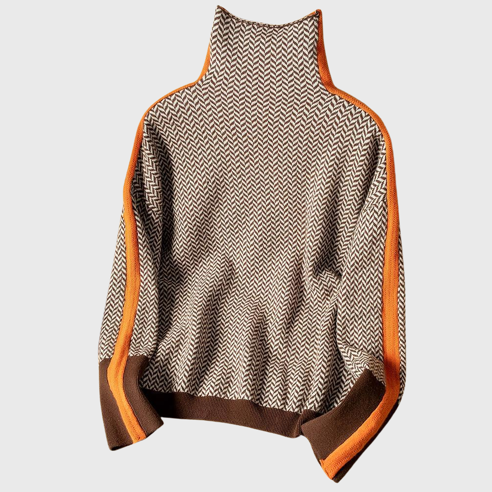 Kinga™ | Striped Turtleneck Sweater