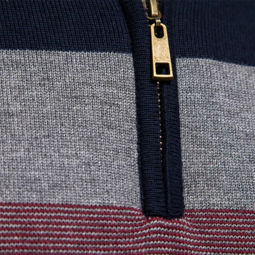 Henri | Modern Zip-Up Collar Sweater